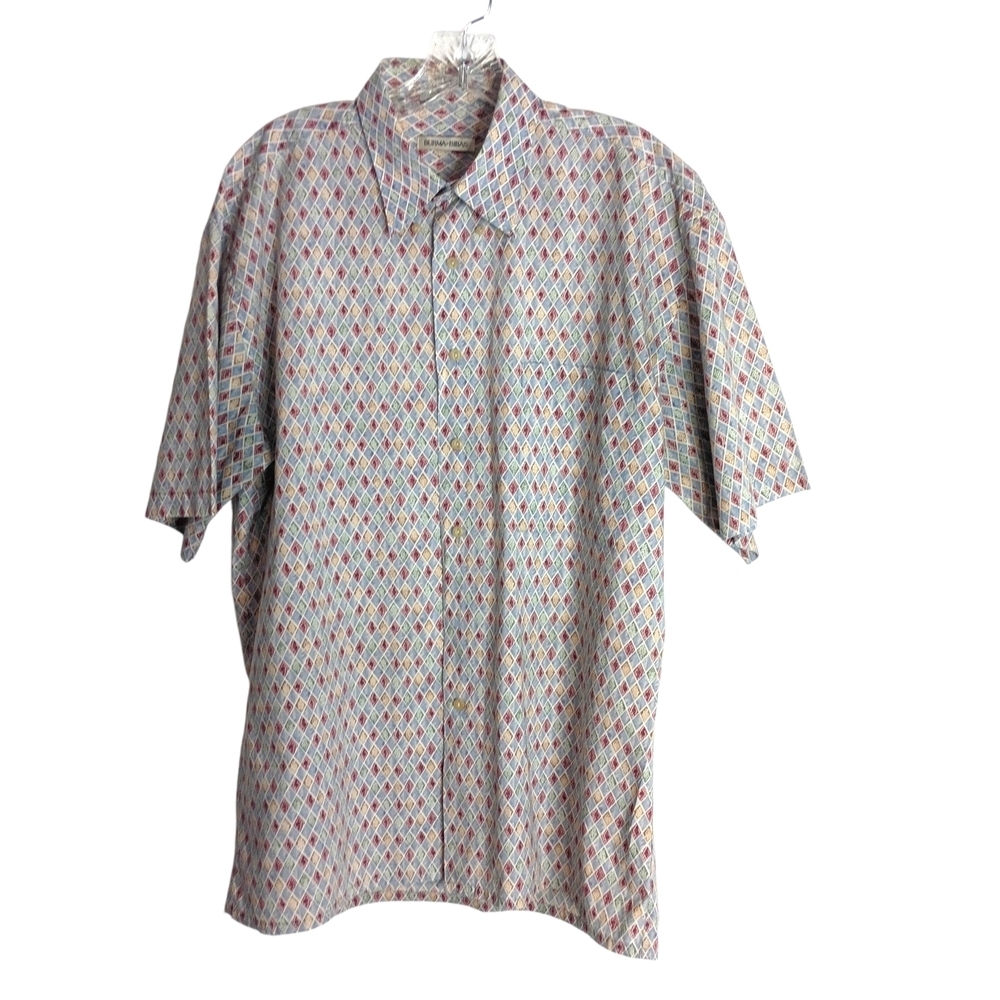 Burma Bibas -Men's Short-Sleeve Geometric Print Shirt — Multicolor L